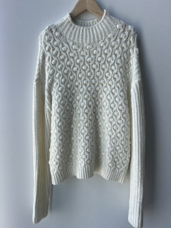 Dot Jacquard pullover gebreide bemanning nek trui vrouwen