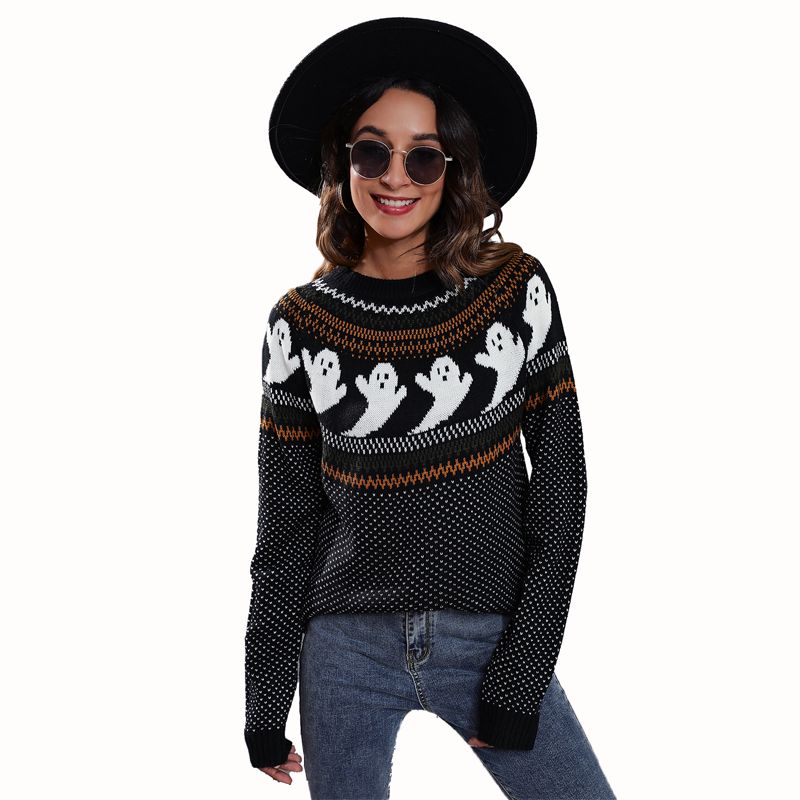 Halloween -thema -pullover -trui vrouwen