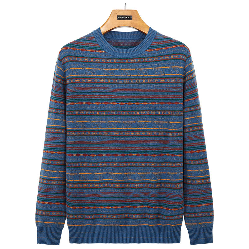 Pullover trui met ronde hals van merinowol